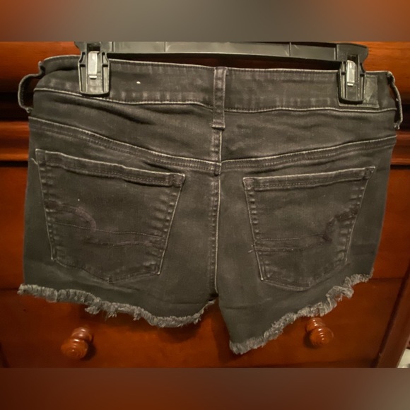 American Eagle Black Denim/Lace Shorts - Picture 2 of 4